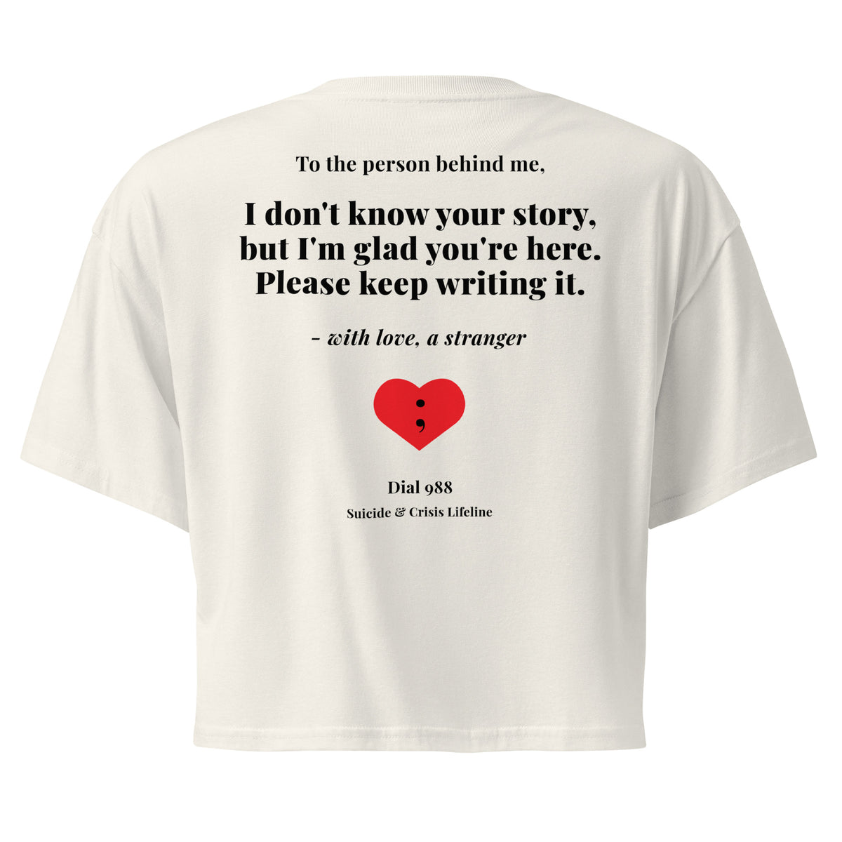 I Don't Know Your Story Crop Top