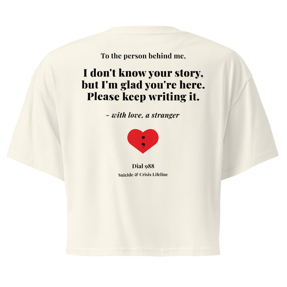 I Don't Know Your Story Crop Top