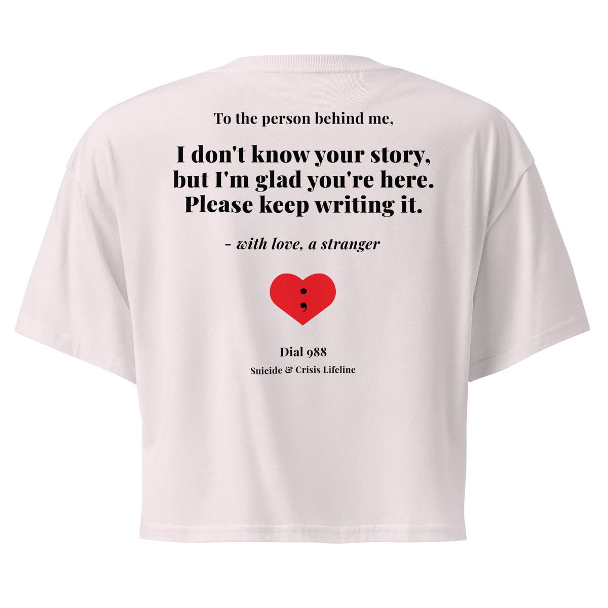 I Don't Know Your Story Crop Top
