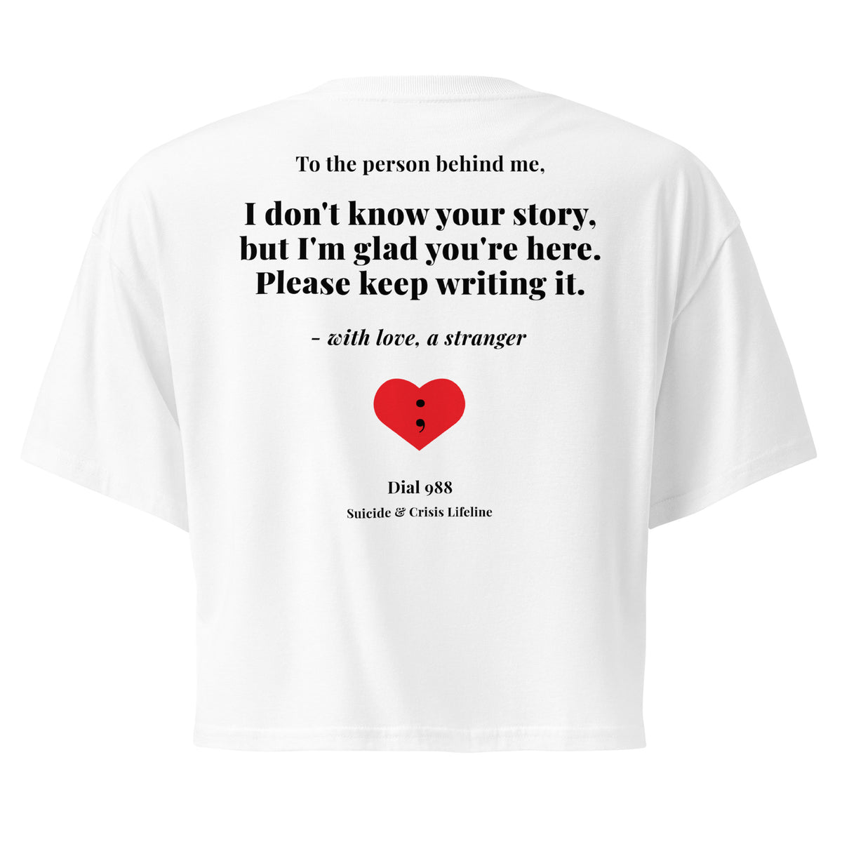 I Don't Know Your Story Crop Top